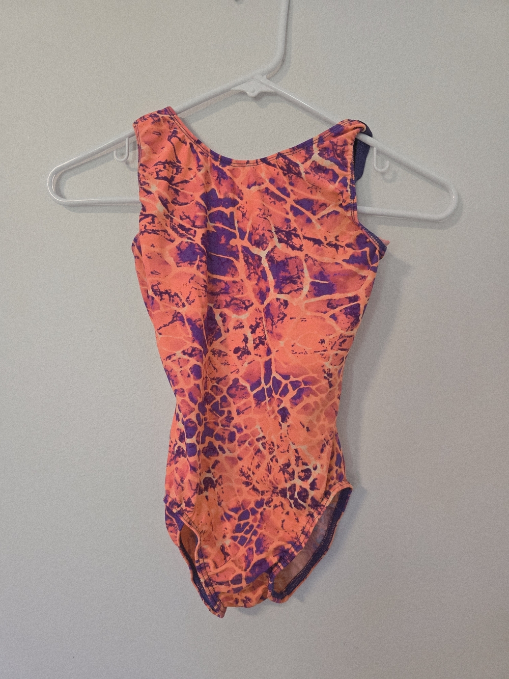 Vibrant Orange & Purple Tie-Dye Gymnastics Or Dance Leotard AXS
